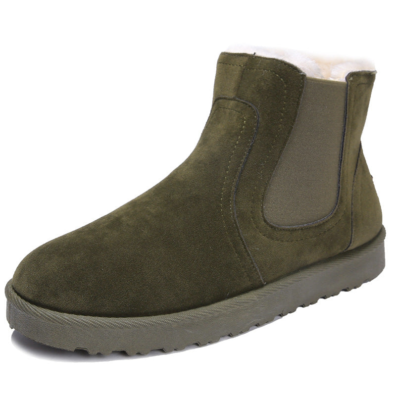 Men's warm mid-tube casual padded snow boots