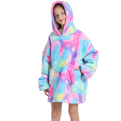 Homewear Plush Fleece Sherpa Blanket  Girls Sleepwear Homewear Fleece Warm Sherpa Blanket