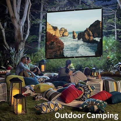 Foldable Movie Projector Screen 16 To 9 Projection HD Home Theater 60 72 84 100 120 150 Inch