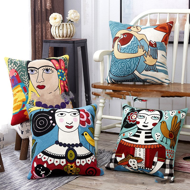 Wool Embroidered Fashion National Characteristic Cushion