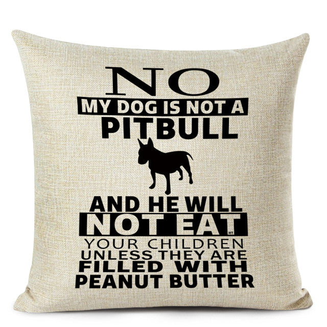 Chinese printed linen pillowcase