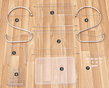 Stainless steel kitchen storage rack