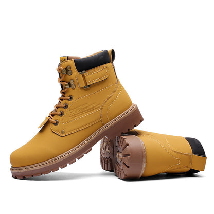 Martin boots non-slip and velvet warm leather boots