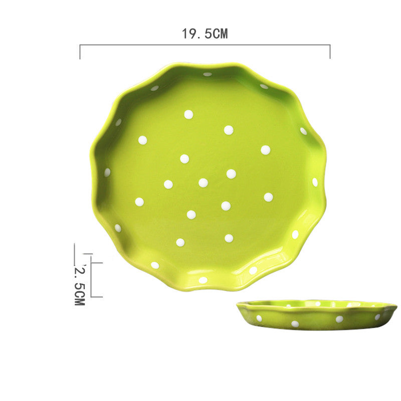 Ceramic Hand-painted Western Food Microwave Breakfast Plate