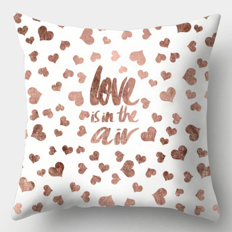 Modern Simple Pillow Home Cushion Geometric Amazon Hot Sale Peach Skin Fabric