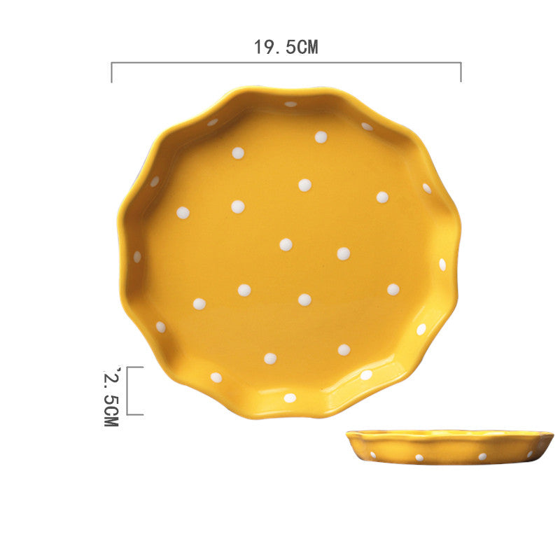 Ceramic Hand-painted Western Food Microwave Breakfast Plate