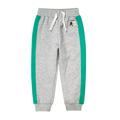 Children's Mid-Waist Rubber Band Belt Sports Casual Pants