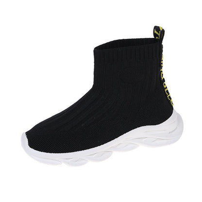Girls high top casual knit shoes boots cotton boots
