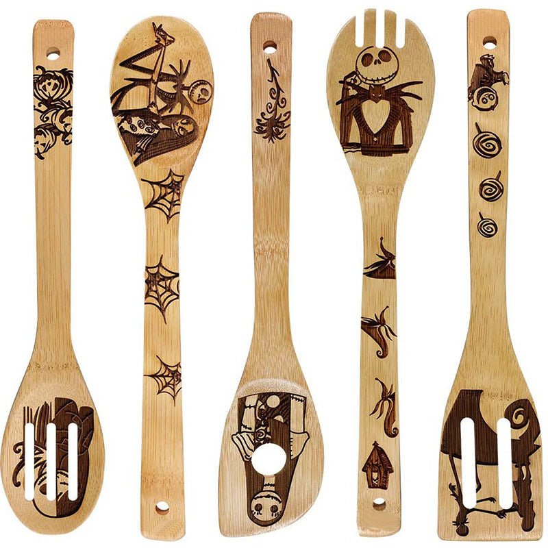 Christmas laser design bamboo shovel