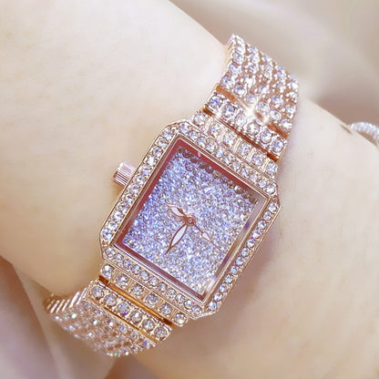 Full diamond waterproof quartz watch