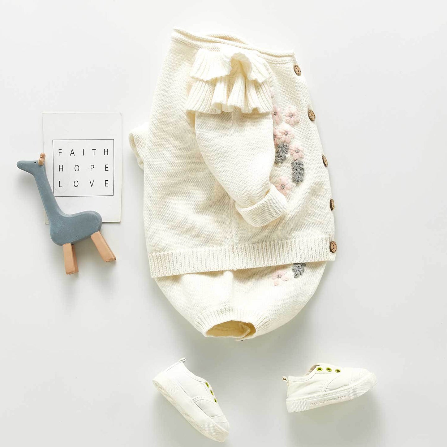 Flower coat and two - piece climbing suit