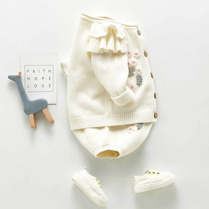 Flower coat and two - piece climbing suit