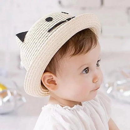 Korean style princess kids sun shade straw hat