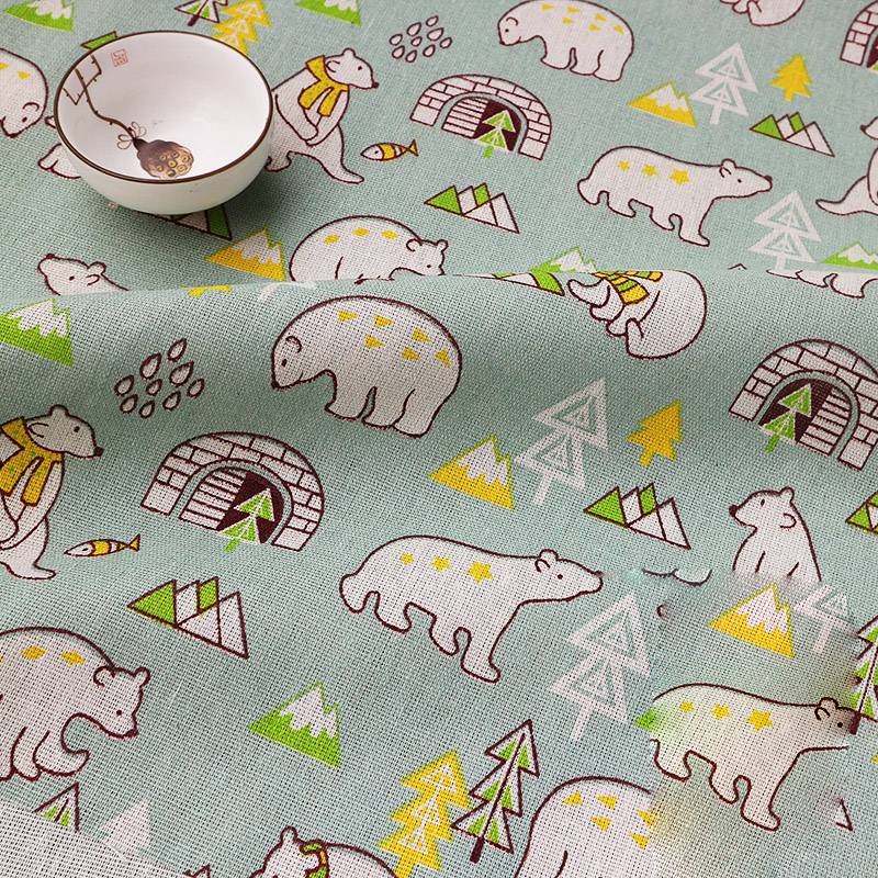 Ins linen fabric tablecloth curtain flower cloth