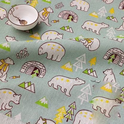 Ins linen fabric tablecloth curtain flower cloth