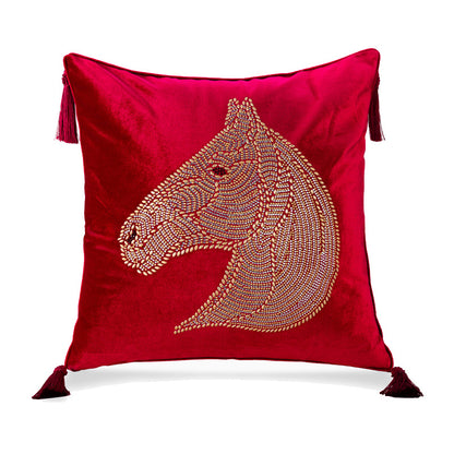 Bedroom Bedside Hot Drill Horse Head Pillow Cover