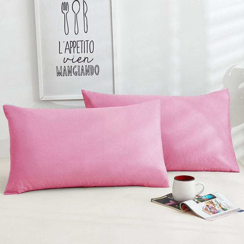 Pure Color Cotton Pillowcases A Pair Of Hotel Hotel Cotton 48X74CM