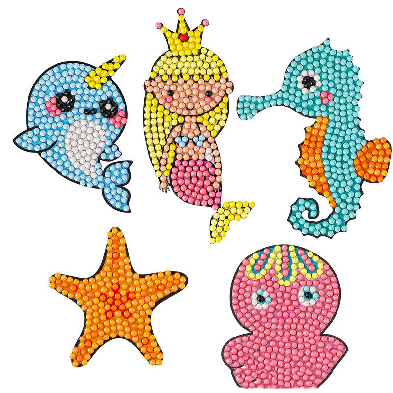 Children's Diamond Painting Free Stickers Puzzle Point Diamond Creative Handmade