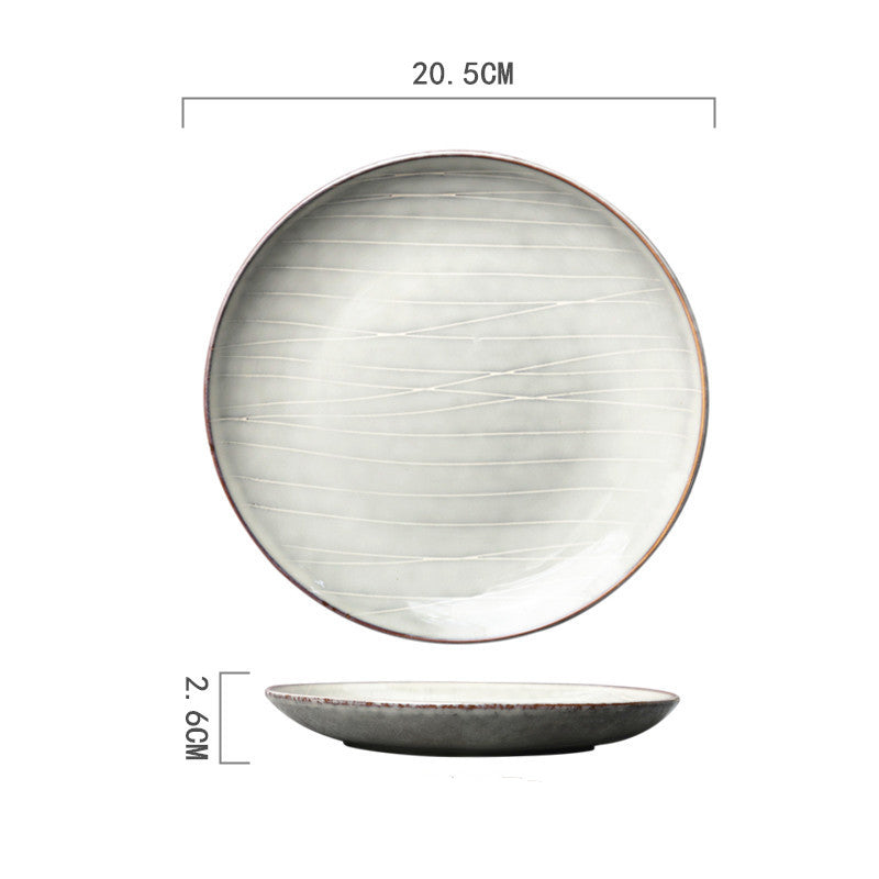 Ceramic Hand-painted Western Food Microwave Breakfast Plate