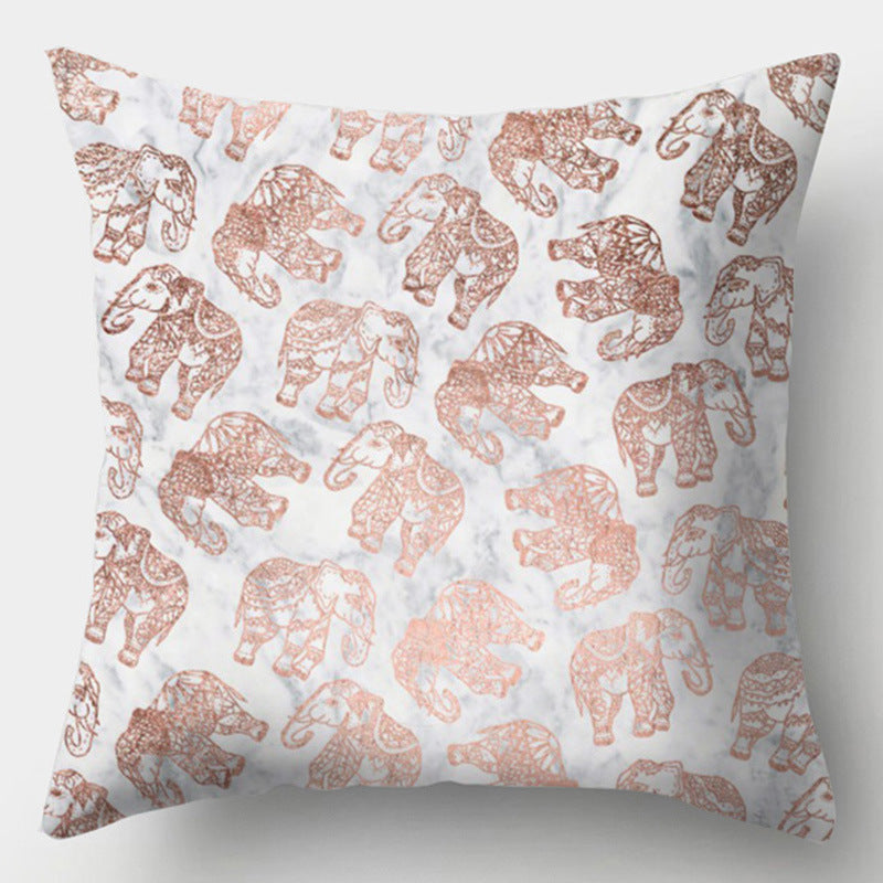 Modern Simple Pillow Home Cushion Geometric Amazon Hot Sale Peach Skin Fabric