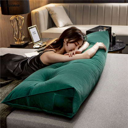 Nordic Cushion Zhen Velvet Bedroom Triangle Large Pillow Waist Guard Bed Head