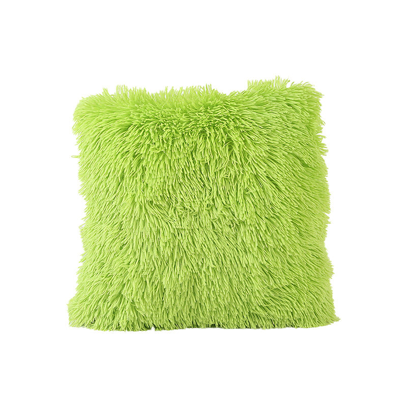 Living Room Bedroom Sea Velvet Solid Color Cushion Cover