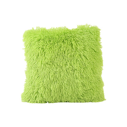Living Room Bedroom Sea Velvet Solid Color Cushion Cover