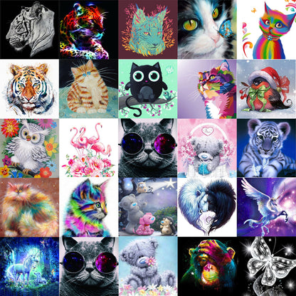 Diy5d Diamond Painting Full Sticker Animal Cross Embroidery Wolf