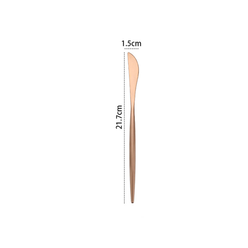Rose Gold Western Tableware Set Knife And Fork