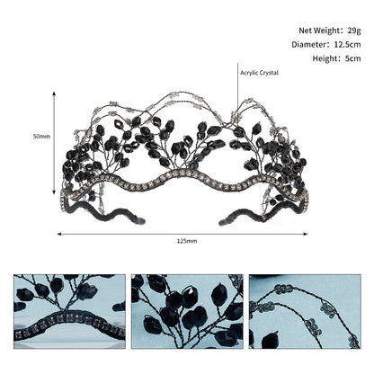 Handmade Crystal Beaded Plate Hair Accessories Wedding Headdress Bridal Headband