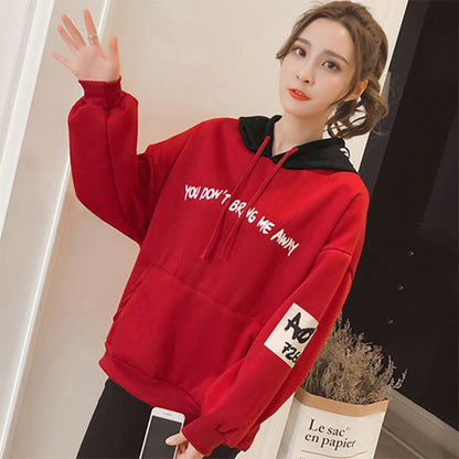 Hoodies Women   Fashion Sweatshirts Long Sleeve Hoodies Print Letter Female Tracksuits Sportswear