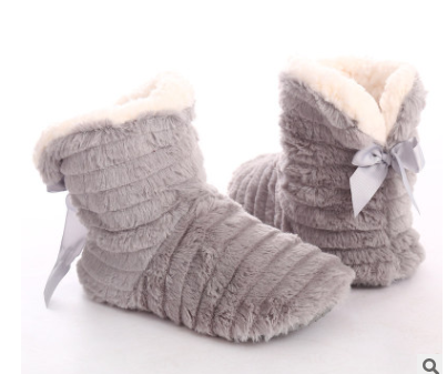 Spot fashion Amazon foreign trade floor boots bow warm home