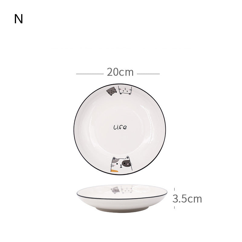Nordic Tableware Set Bowl And Plate Combination Household Simple Ceramic