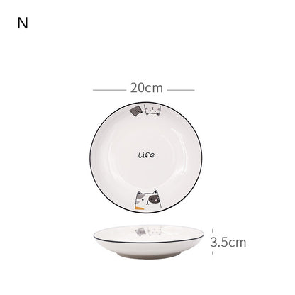 Nordic Tableware Set Bowl And Plate Combination Household Simple Ceramic