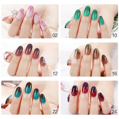 Autumn And Winter Popular Colors Are Durable And Waterproof Temperature Changing Nail Polish