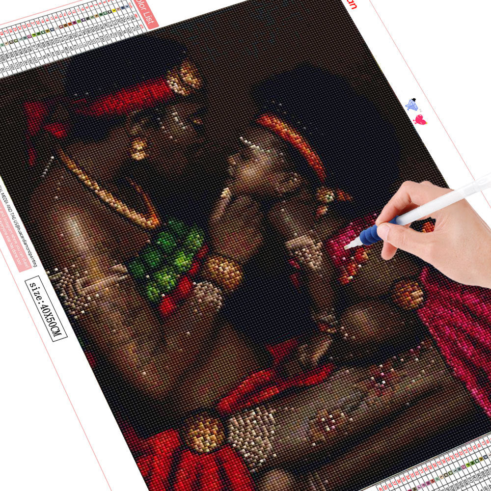 DIY Diamond Painting African Woman Embroidered Portrait Home Decoration Craft Kit