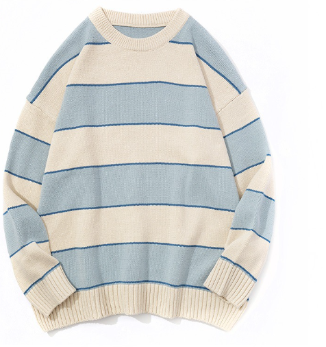 Casual Pullover Striped Sweater Men's And Women's Neutral Sweater