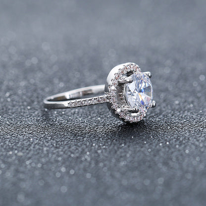 Aliexpress eBay Wedding Engagement Ring Factory wholesale zircon ring Nvjie paktong explosion of Europe