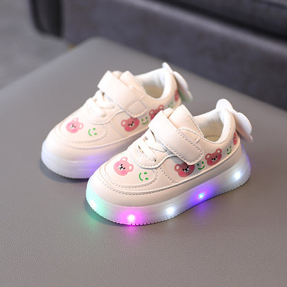 Children's Baby Soft-soled White Shoes