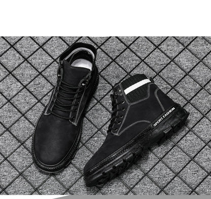 Men's Trendy Boots Korean Casual Shoes Men's Tooling Boots