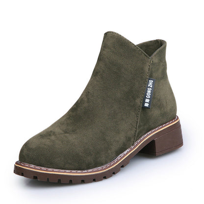 Korean version plus velvet Martin boots