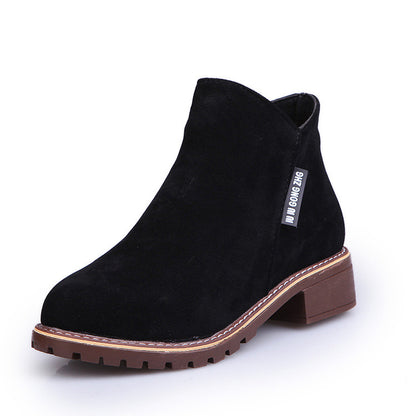Korean version plus velvet Martin boots