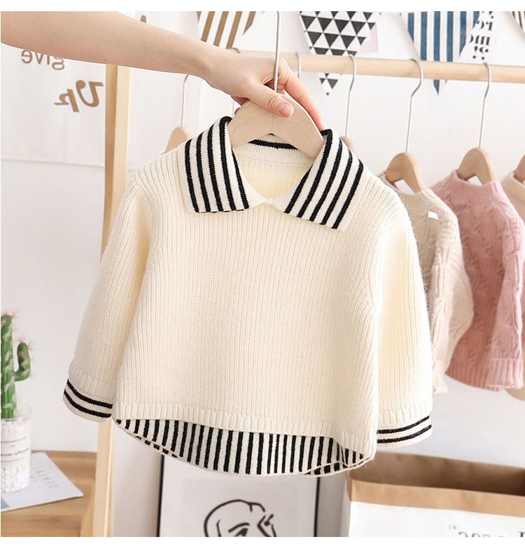 Fashion Simple Children's Solid Color Bottoming Sweater