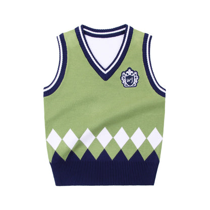Diamond vest children's sweater