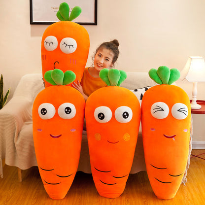 Radish Shape Expression Pillow Plush Toy