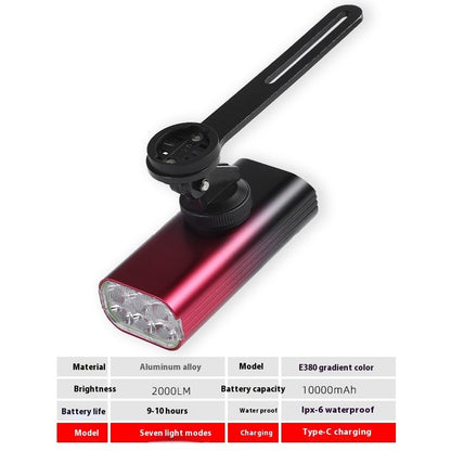 New Bicycle Headlight USB Rechargeable Cycling Light Suit