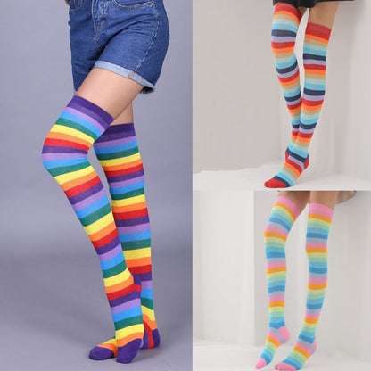 Rainbow Striped Stockings