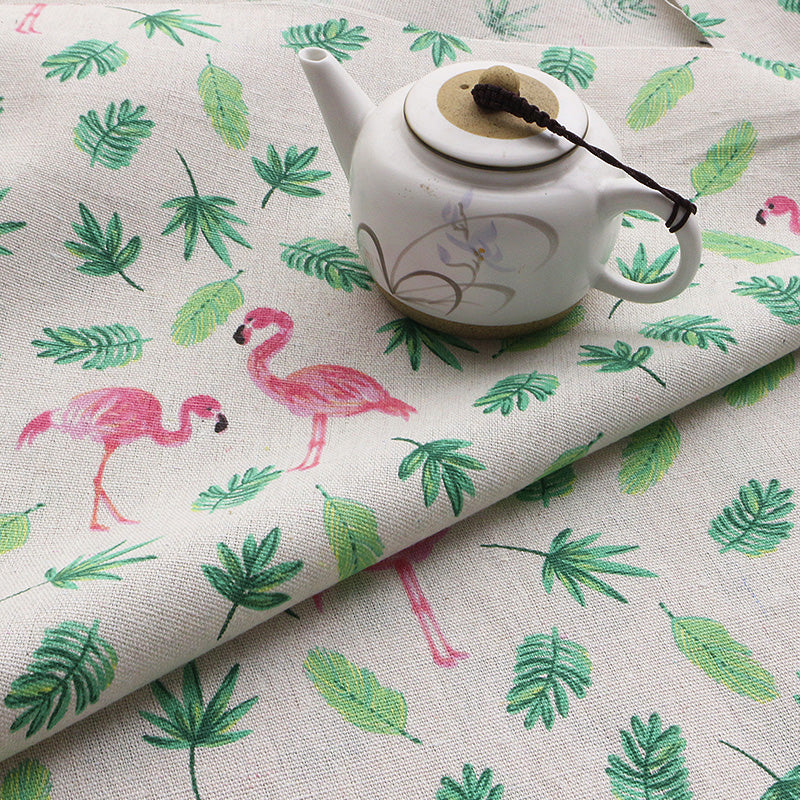 Ins linen fabric tablecloth curtain flower cloth