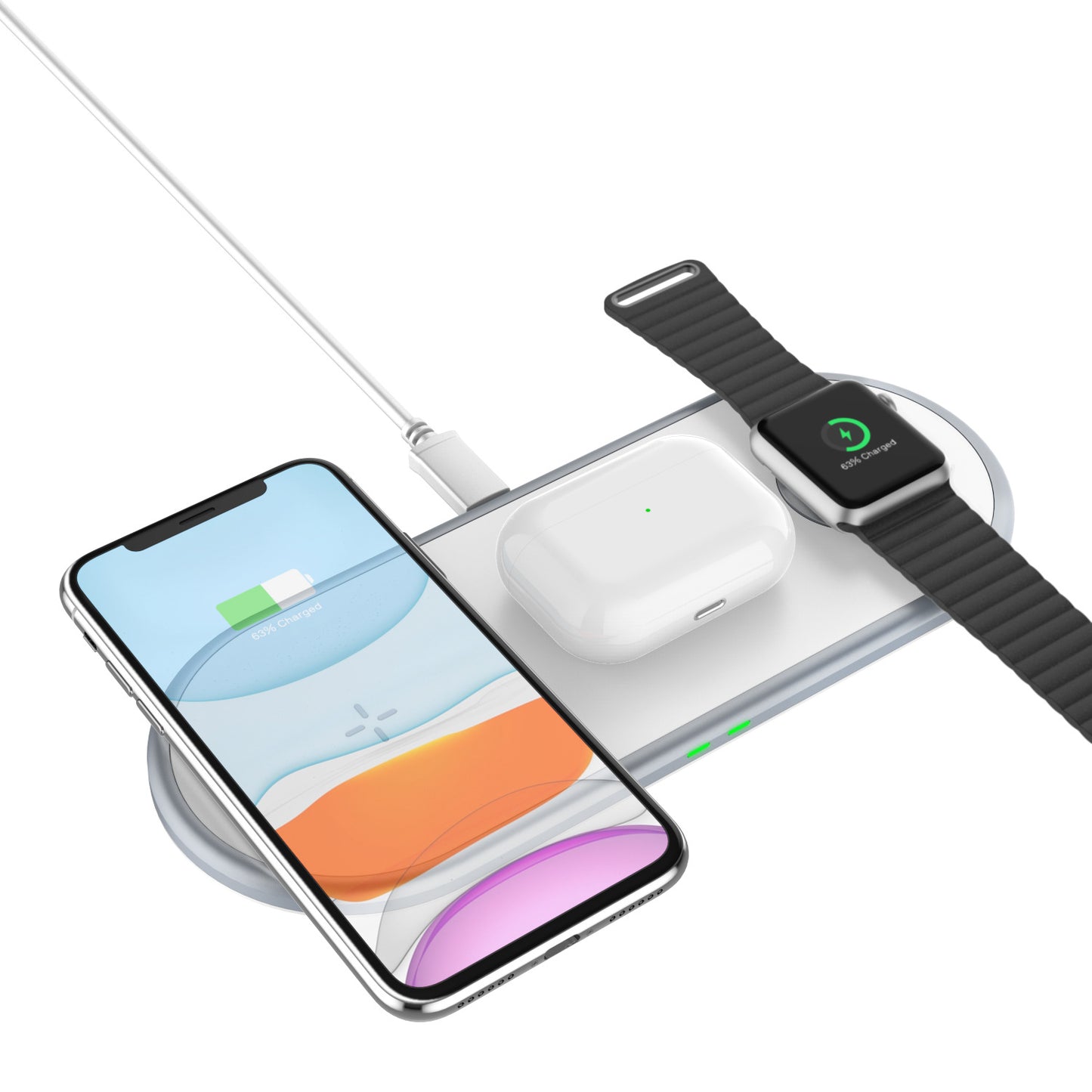 Multifunctional Three-in-one 10W Wireless Fast Charging Mobile Phone Holder