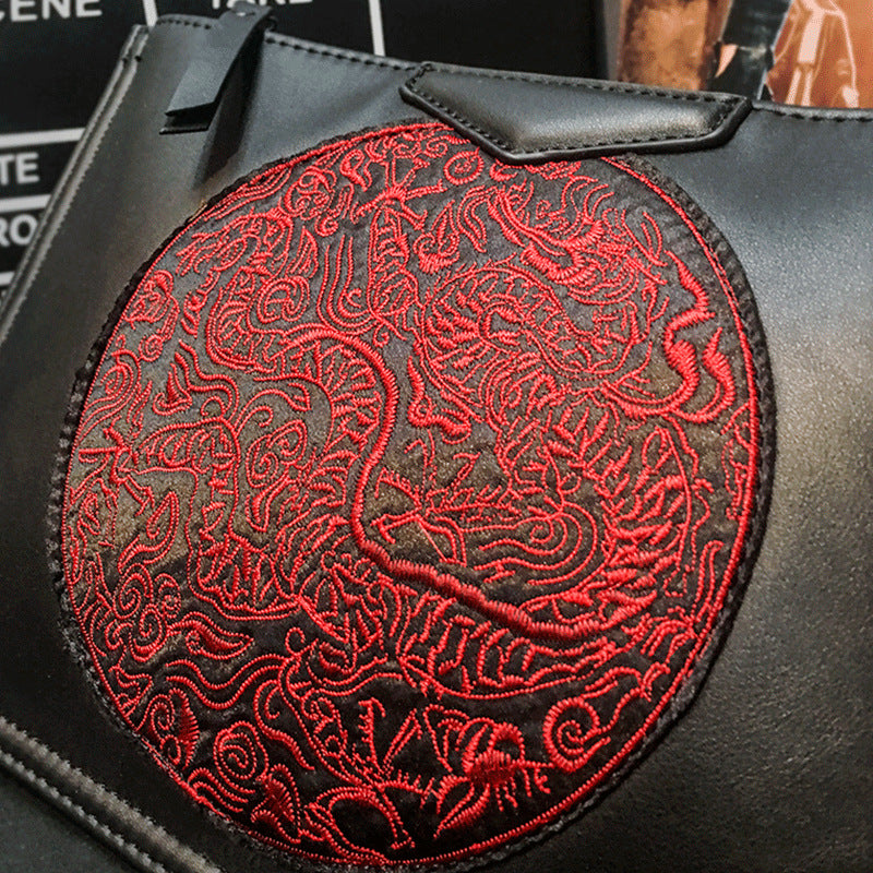 Retro contrast color envelope bag